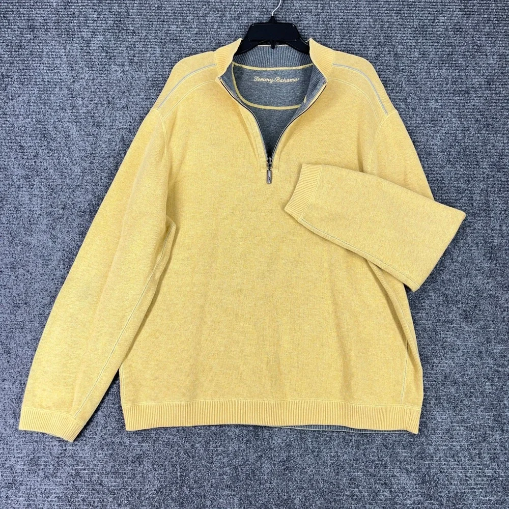Tommy Bahama Flipside Reversible Half Zip Sweaters Pullover‎ XXL Mens
